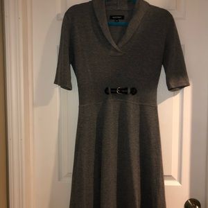 Grey work appropriate sweater dress
